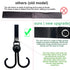 DEIHAALEN 4 Pack Double Stroller Hooks, Car Seat Hook, Adjustable Hook, Stroller Hanger Hook, Stroller Organizer Hook