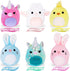 Set 6 ArtCreativity Mini Plush Animal Toys of Soft Stuffed Animals for Kids in Pastel Colors Bunny, Lamb, Chick