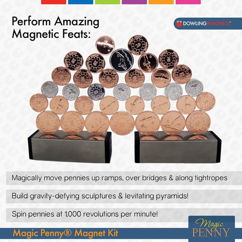 8, 9, 10, 11, 12+ Dowling Magnets Magic Penny Magnet Kit - STEM Toy Gift for Kids Years Old - Perfect Educational Gift