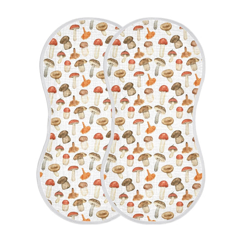 KICPOAY Muslin Baby Burp Cloths, Forest Mushroom Muslin Baby Bibs Rags Comfy Soft