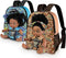 Nice2you 2 Pack Black Baby Doll in Take Along Backpack Carrier, 10in American