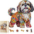 wudhank Wooden Puzzles for Adult, Shih Tzu Dog Wooden Jigsaw Puzzle, Unique Wood