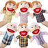 Lenwen 6 Pcs Family Hand Puppet Set, 11.8 Inch Soft Plush Puppets for Storytelling Play