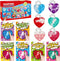SURCVIO Valentine Day Gifts for Kids, 24 Pack Pop Fidget Heart-Shaped Mini