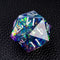Cusdie Single D20 DND Dice: 33mm Handcrafted Polyhedral Dice with Sharp Edges and Glitter Foil