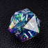 Cusdie Single D20 DND Dice: 33mm Handcrafted Polyhedral Dice with Sharp Edges and Glitter Foil