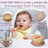 Set: TEAMKO Silicone Baby Feeding Bamboo Baby Plate and Bowl, Bib, Utensils, Cup & Placemat - Bamboo Kids Plates