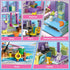 3 1 Set 961 8+ NEWABWN in Pink Girls Beach House Building with Light, PCS Seaside Villa Friends Building Toys
