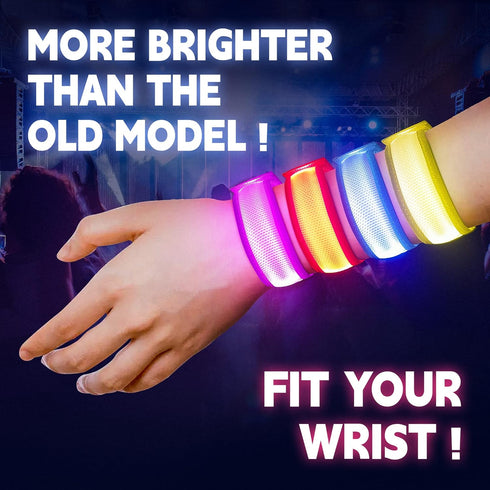 8 PCS LED Glow Bracelets, Light Up Wristbands for Christmas, Concerts, Festivals, Game Prizes, Rave Accessories