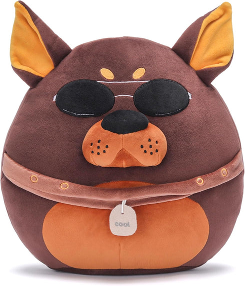Original 13-inch Doberman Dog Pillow Plush Stuffed Animal Toy,Puppy Big Size Soft