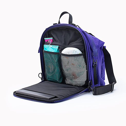 One Duo Cobalt Purple Big Nylon Baby Diaper Bag by