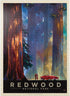 MyPuzzle Redwood National Park: Among The Giants, Vintage Poster - Premium 1000 Piece Jigsaw Puzzle for Adults