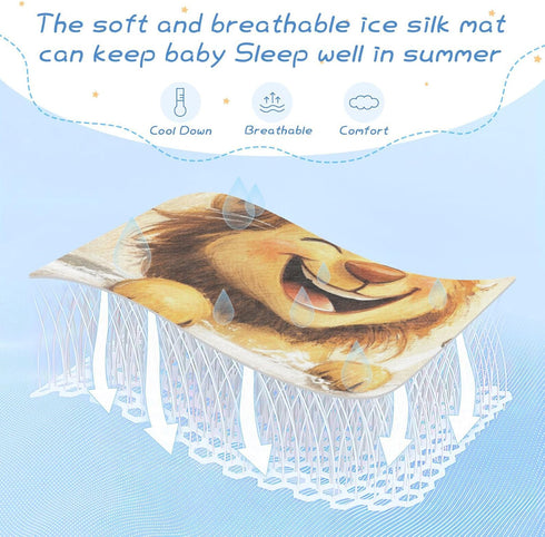 WDdZzyy 28" 52" Cartoon Lion Vintage Bathtub Cooling Baby Waterproof Mattress x Breathable Bed Pads for Adults