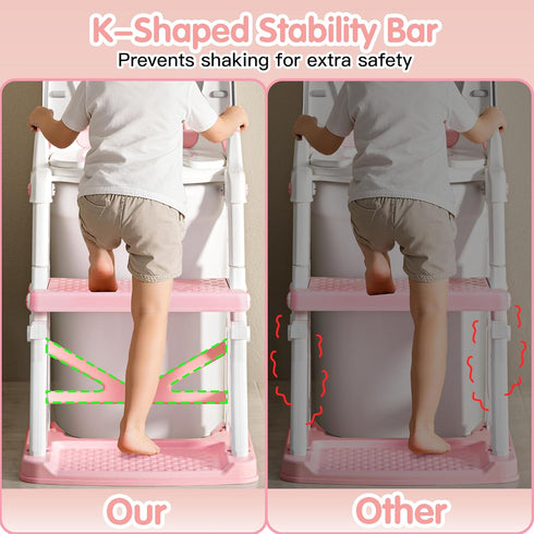 vorykido 2 1 Potty Training Seat, in Potty Training Toilet with Step Stool for Boys Girls, Toddler Toilet Seat