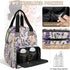 Eativisa Backpack-Multi-functional Lavender flowers Diaper Bag mother and baby bag Thermal compartment USB charging