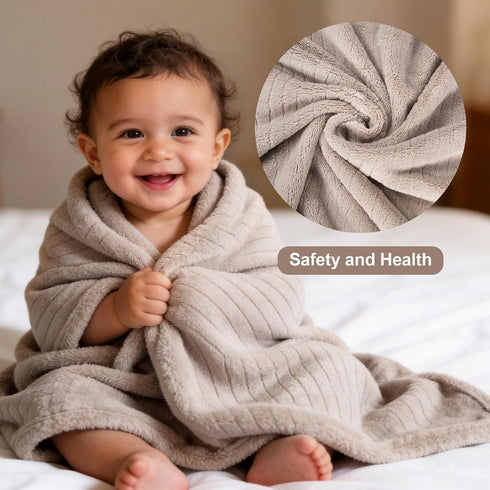 Cozy 28" 40" Ababy Fleece Baby Blanket, Ultra Soft Baby Blankets for Girls Boys, Fluffy Infant Toddler Newborn