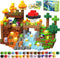Light Up Magnetic Blocks, 208PCS Magnetic Building Blocks Light Up, Stacking Magnets