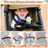 GQIRIL 4-in-1 Universal Stroller Snack Tray - Clip on Strollers Cup and Phone Holder Attachment Accessories, Double