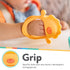 Nuby Silicone Wrist Teething Mitten, Teether Ring for 3+ Months, Lion Design