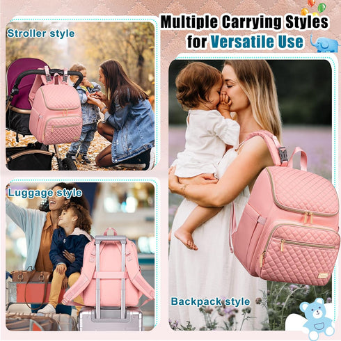 Backpack Backpack,Baby Straps,5 Weitars Diaper Bag Large Baby Diaper Bag with Changing Pad Travel Diaper Bag for Boys