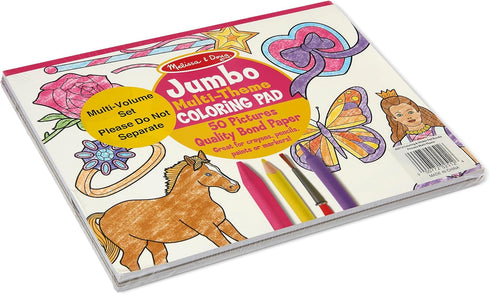 Set: 3+ Melissa & Doug Sticker Collection and Coloring Pads Princesses, Fairies, Animals, and More Kids Arts