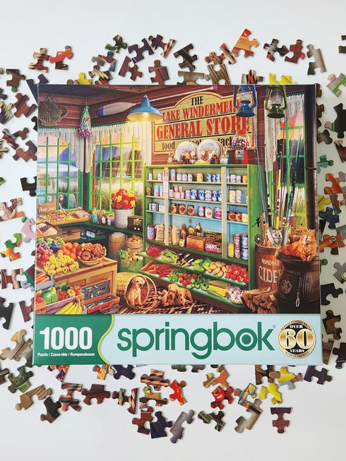 Springbok 1000 Piece Jigsaw Puzzle, Lake Windermere General Store, Made in USA