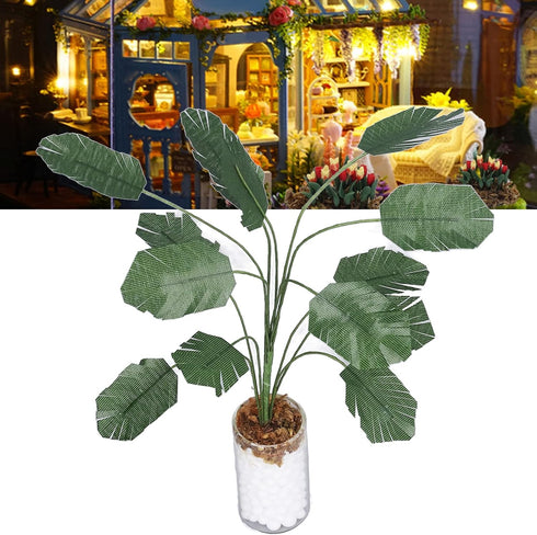 Dollhouse Plants Props,1:12 Scale Miniature Banana Tree DIY Making Potted Plants for Doll House Dollhouse Accessories (S) by VBESTLIFE