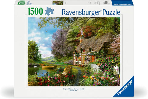 Country 1500 Ravensburger Cottage Jigsaw Puzzle - Pieces | Expertly Crafted in Germany | Unique, Interlocking Fit |