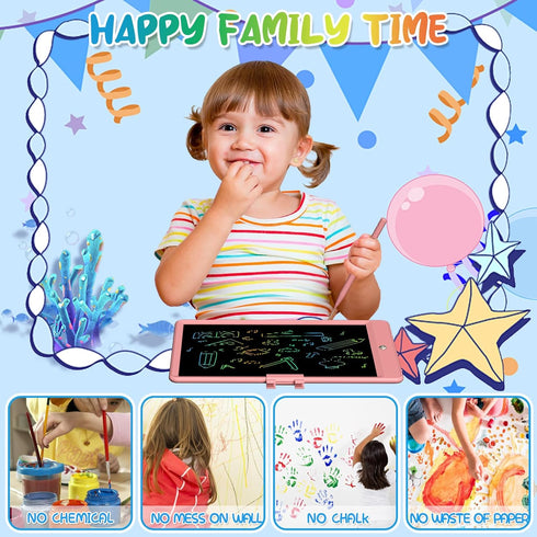 10 Inch LCD Writing Tablet for Kids - 4 Pack Reusable Drawing Pad for 3-8 Year Old Boys and Girls
