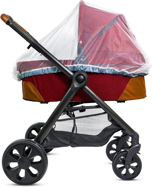 Baby Mosquito Net for Stroller, Carrier & Bassinet - Elastic Drawstring Infant Bug Net for Jogger & Car Seat