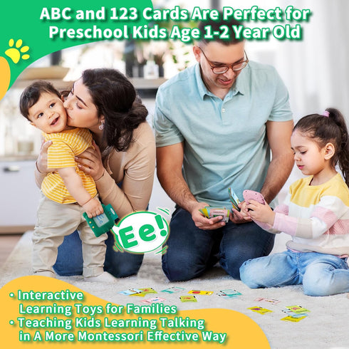 Toddler Toys Talking Flash Cards for 1-6 Year Olds, Autism Sensory Toys for Autistic Children, Learning Educational