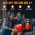 Funvip Rechargeable Glow in The Dark Football for Kids, Size 6 Light Up Football with USB Charging, Gift Box & Pump