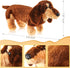 ZJoey 3 3D Decoration(3 Dachshund Pcs Dog Plush Stuffed Animal Plush Sausage Dog Plush Soft Pom Plush for Girls