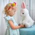 Rabbit Bunny Stuffed Animals Plush Toys with Pink Ears, Off White, Birthday Easter Christmas Gifts for Kids and Babies
