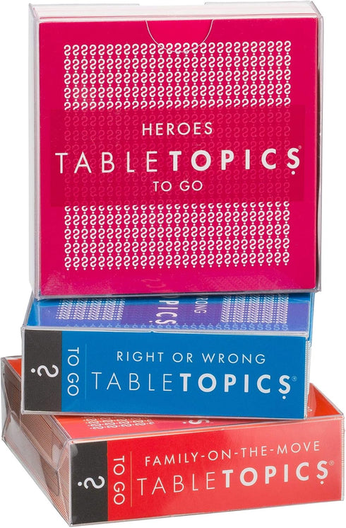 TableTopics Family Conversation Pack Card Game, 120 Starter Cards for Family Connection, Boxed Set of 3
