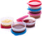 SIGNORA WARE 6 pk Condiment Containers with Lids - 2.3 oz Small Food Storage for Salad Dressing, Leak Proof