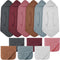 VitalCozy 12 Pcs Baby Muslin Hooded Bath Towels and Washcloths Muslin Cotton