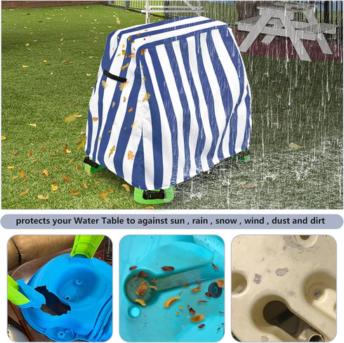 Kids Water Table Cover for Step2 Rain Showers Splash Pond, Waterproof Dust Proof Anti-UV Outdoor Cover