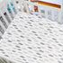 AMROSE 2 Pack 28'' 52'' Microfleece Crib Sheets, X Flannel Fleece Crib Fitted Sheets for Crib and Toddler Mattress Pad