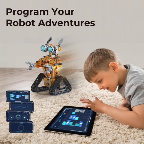 Sillbird 8-12, Set (468 Robot Building Kit with Remote Control STEM Gifts for Boys Age Technic Buildable Coding Robotic
