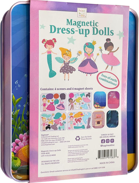 Set, 4, 5, 6, 7 Hapinest Magnetic Dress-Up Dolls for Girls Pretend Play A Fairytale Fantasy Dress Up Toy and Game