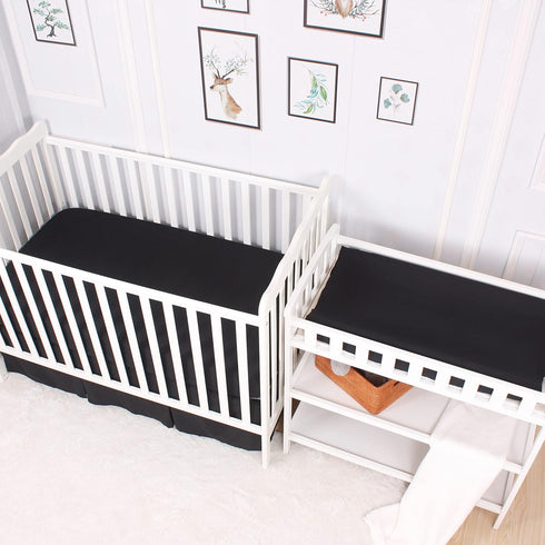 Set 3, 4-Sided 16x31 16x32, 100% CaSaJa Diaper Changing Pad Cover for Baby Boys of Snug Fit Contoured Changing Table