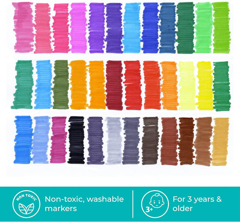 The Pencil Grip Magic Tri Stix, Non-Toxic Washable Markers For Kids, 36 Assorted Stix Markers