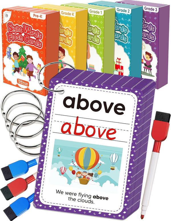 520 Sight Words Flash Cards Kindergarten, Dolch & Fry Sight Word Reading