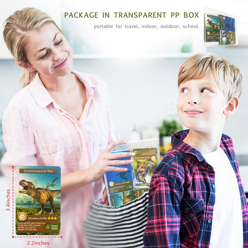 55PCS Dinosaur Learning Recognition Flash Cards, Educational Toys for Kids, Gift for Boys and Girls