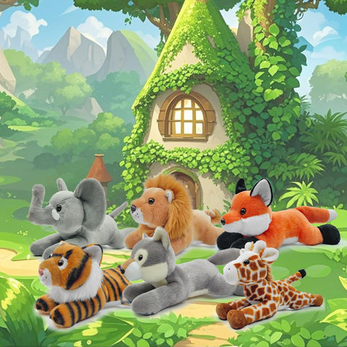 Hideekoog Kids,12 inch Lion Stuffed Animal for Realistic Animal Plush Toy Lying Down Posture Animals,Plush Cute Lion