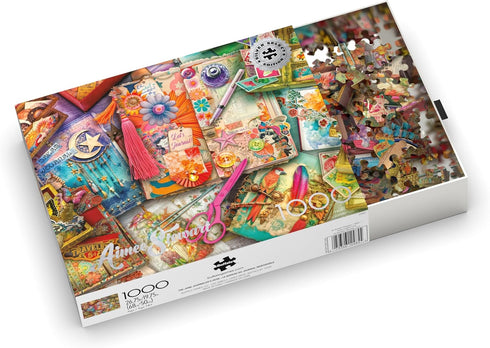 Buffalo Games - Aimee Stewart - The Junk Journaler's Desk - 1000 Piece Jigsaw Puzzle for Adults