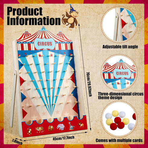Fulmoon Disk Drop Game with 8 Disks, Circus Carnival Game for Family Board Game, Prize Drop Board Game for Birthday