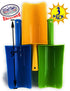 9" Set 3 Pack Matty's Toy Stop Kids Short Handle Sand Scoop Plastic Shovels for Sand & Beach (Yellow, Blue & Green)