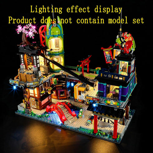LED Light Kit for NINJAGO City Markets — Compatible with NINJAGO 71799 Model Set (Model Set Not Included)